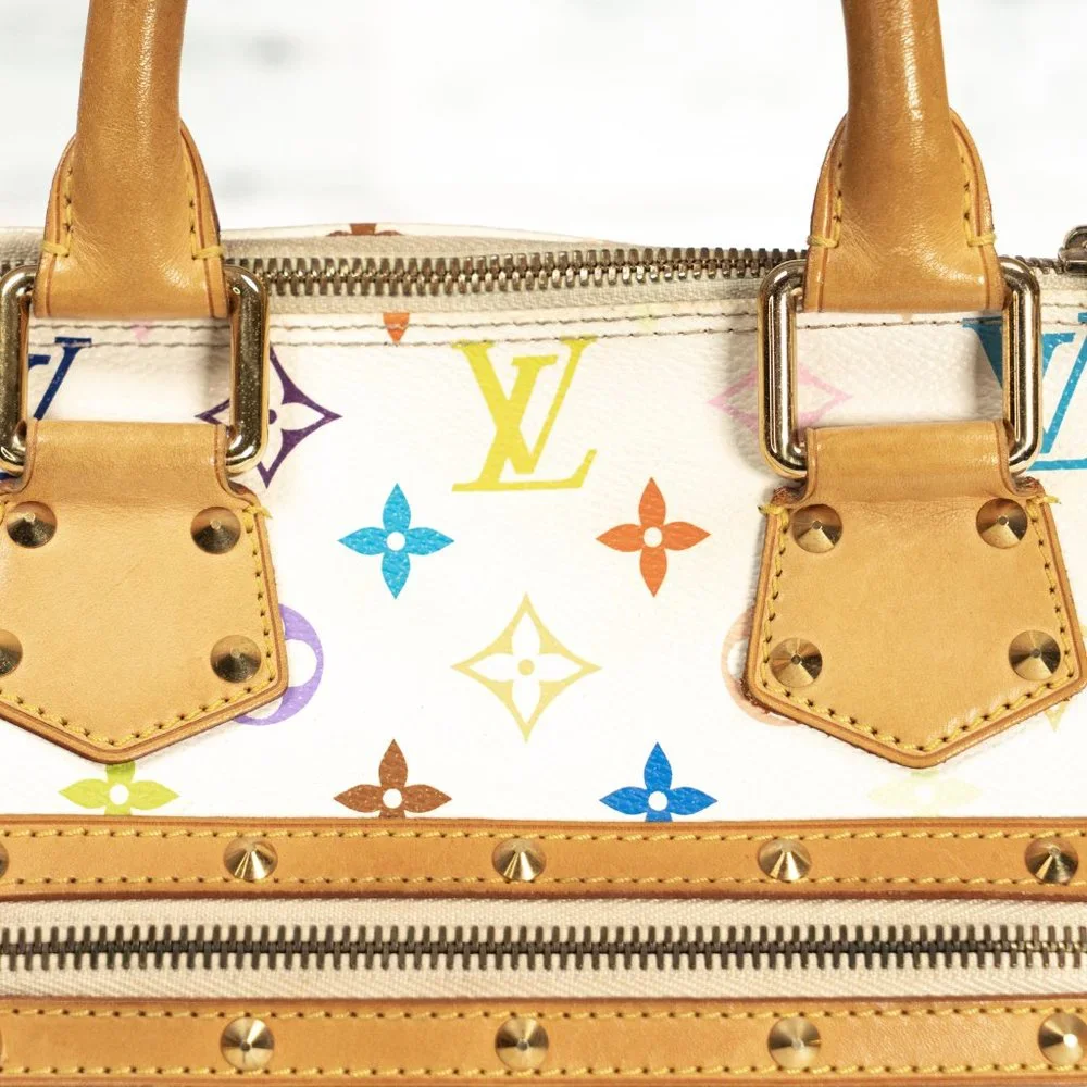 LOUIS VUITTON Alma PM Multicolor White Takashi Murakami - EUC - Picture 15 of 16